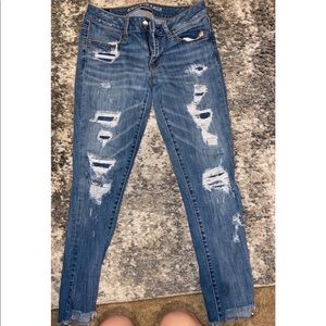 American Eagle jegging jeans, low rise, size 8 short.